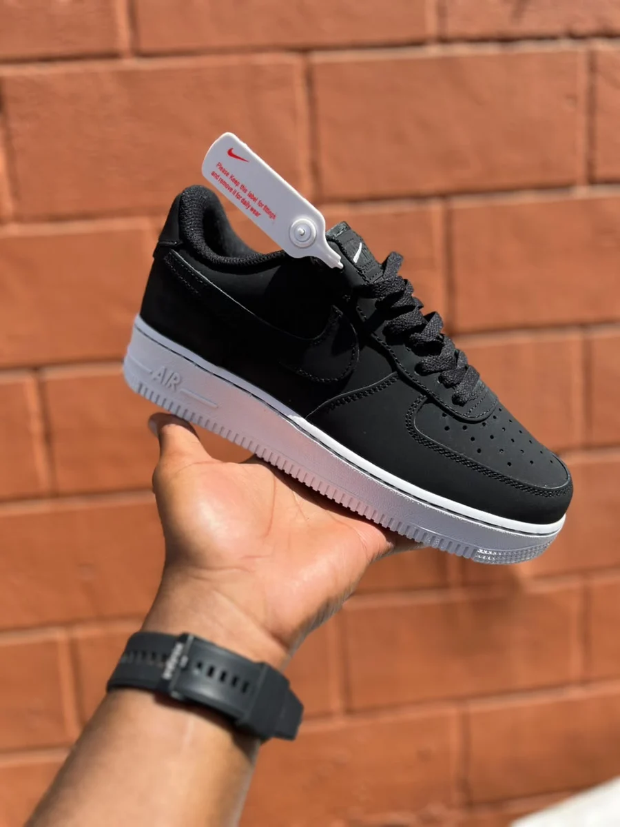 Nike Nike Air Force 1 Low Black White Sole — Black / White