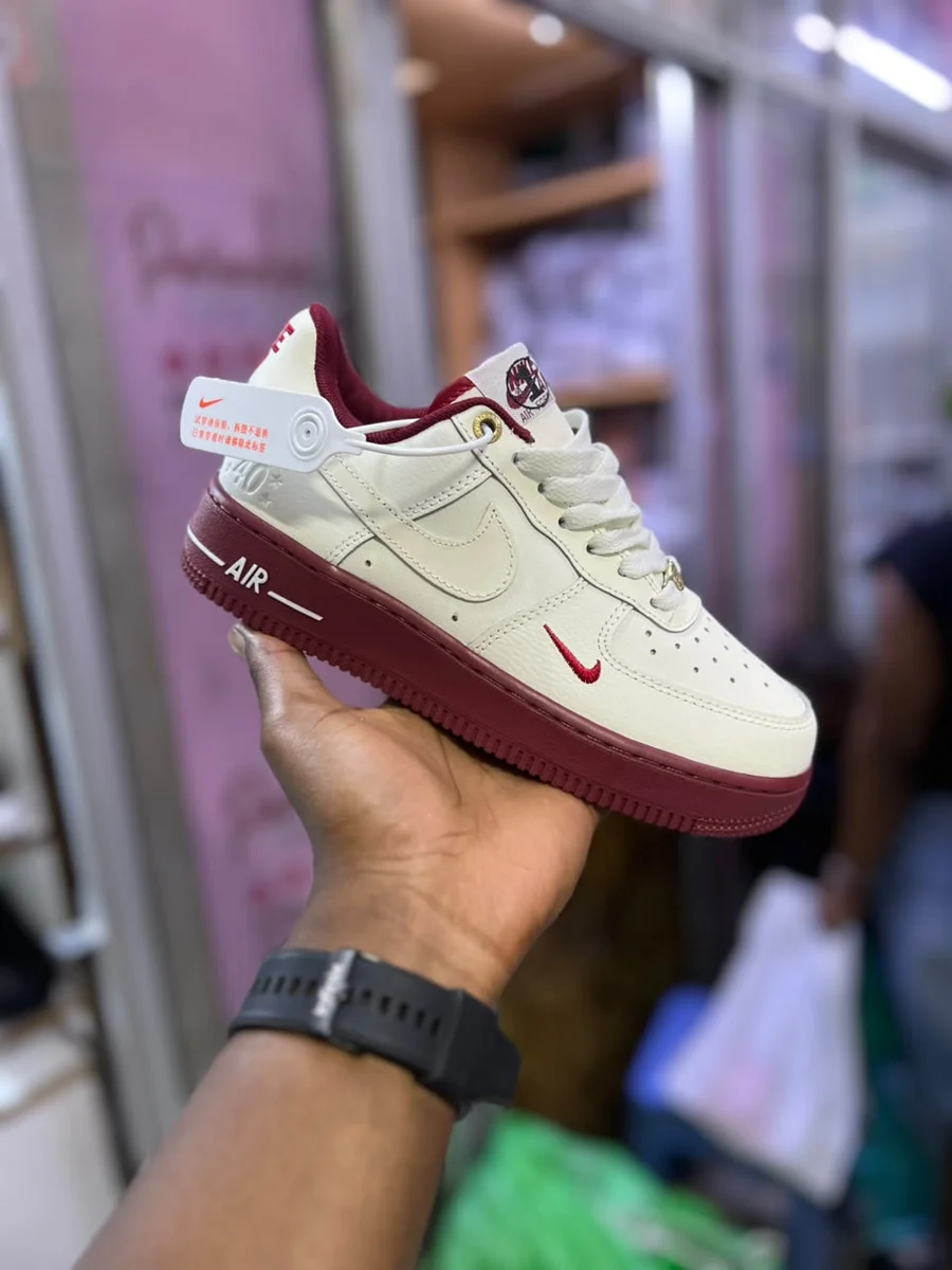 Nike Nike Air Force 1 Low White Burgundy — Sail / Burgundy