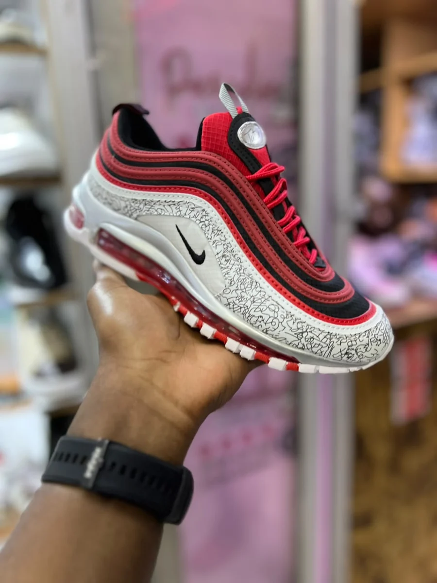 Nike Nike Air Max 97 Red Black Crackle — University Red / Black / White crackle