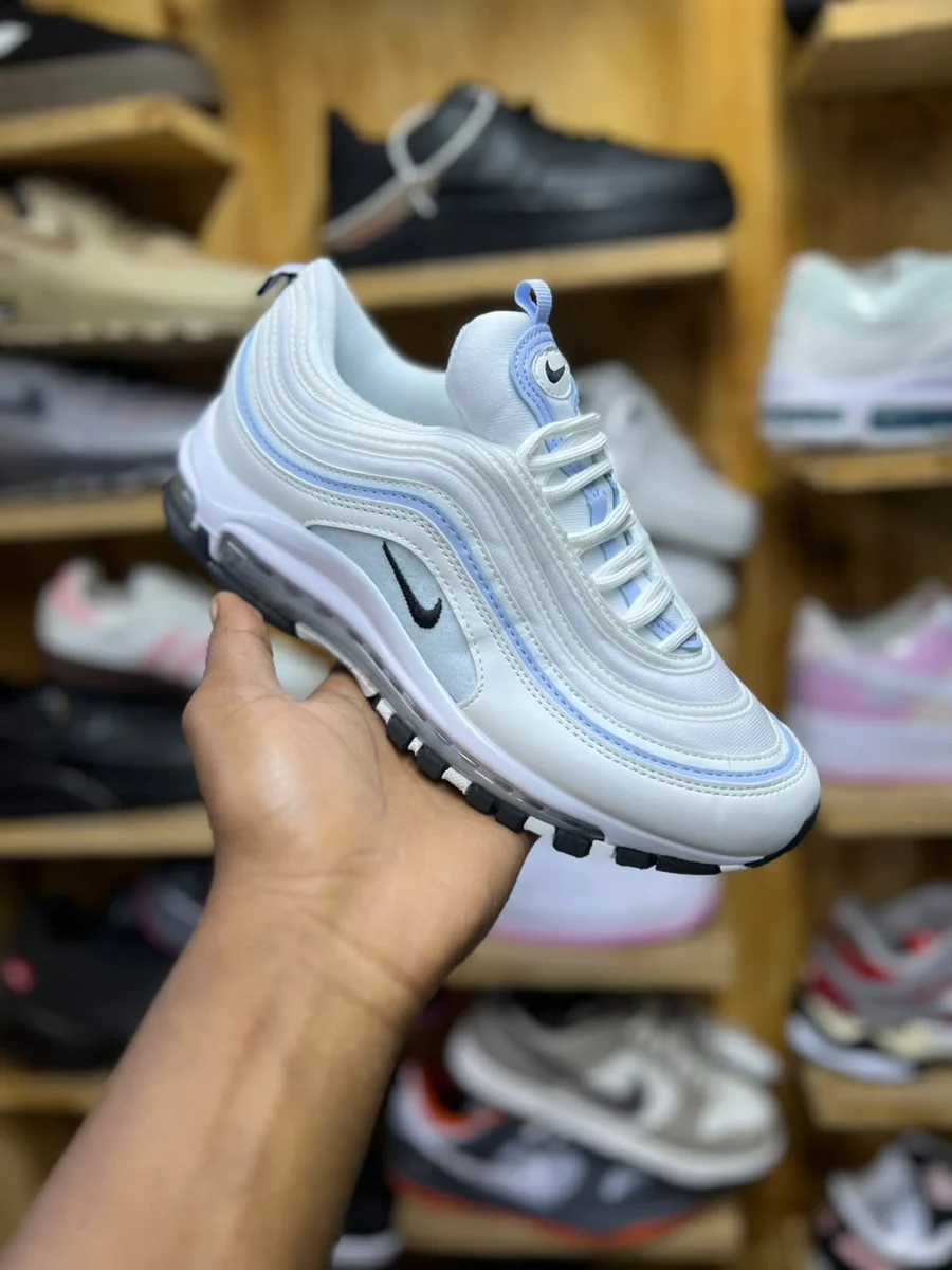 Nike Nike Air Max 97 White Ice Blue — White / Ice Blue / Black