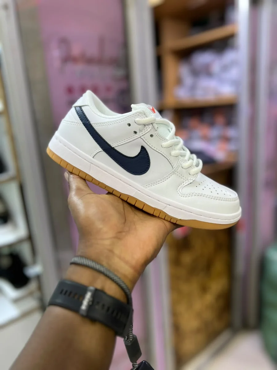 Nike Nike Dunk Low White Navy Gum — White / Navy / Gum